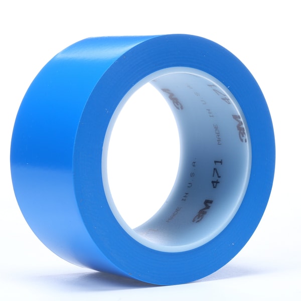 Vinyl Tape, 5.2 Mil, 2"x36 yds., Blue, PK24